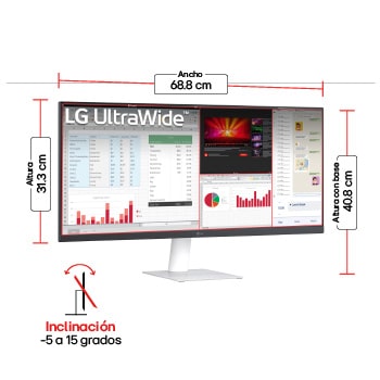 dimensiones Monitor LG UltraWide 29 pulgadas